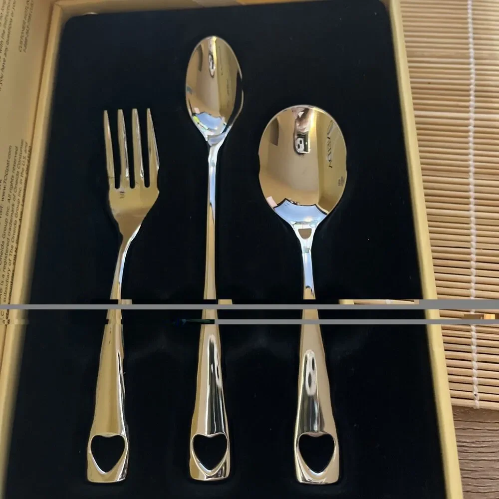Oneida CHATEAU 18/10 SS 3-Piece Baby Infant Flatware Set NEW Baby Gift Boxed NIB
